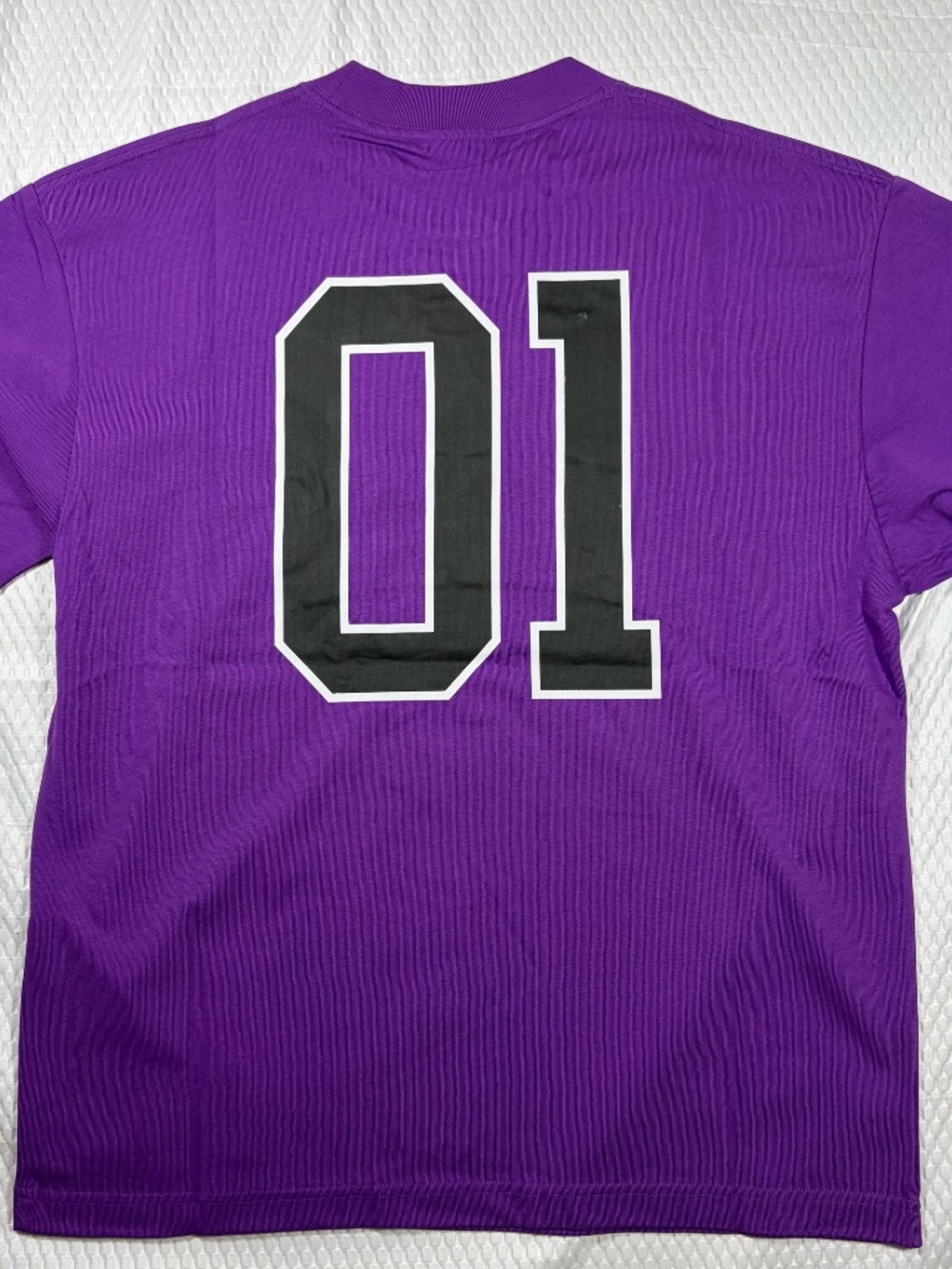 BALENCIAGA UNISEX MEDIUM OVERSIZED PURPLE 01 LOGO JERSEY T-SHIRT/TAGS EXCELLENT - Picture 8 of 8